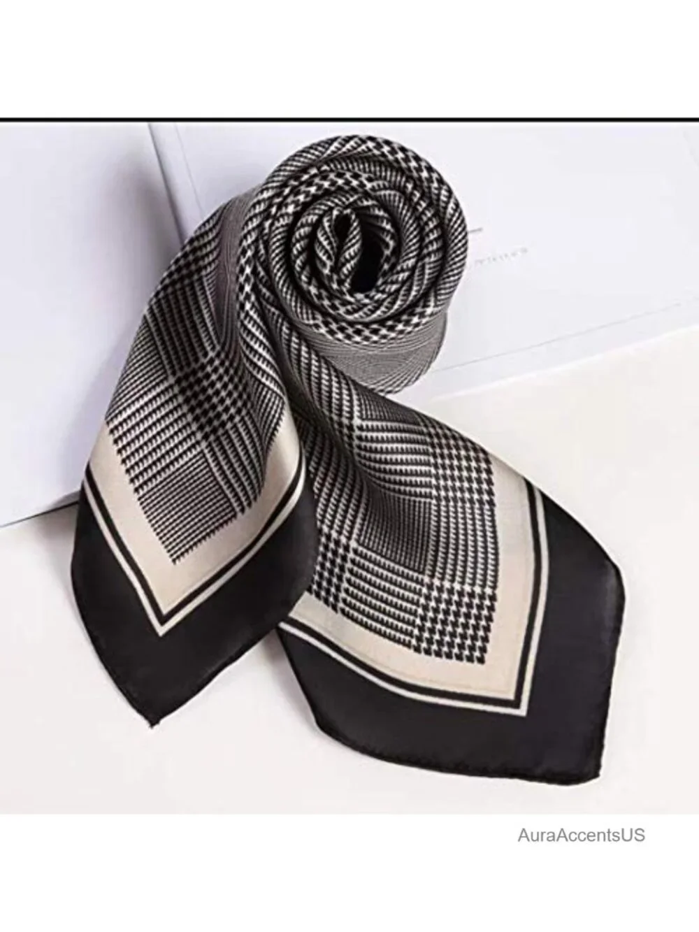100% Mulberry Silk Square Neckerchief Scarf Gift Packed